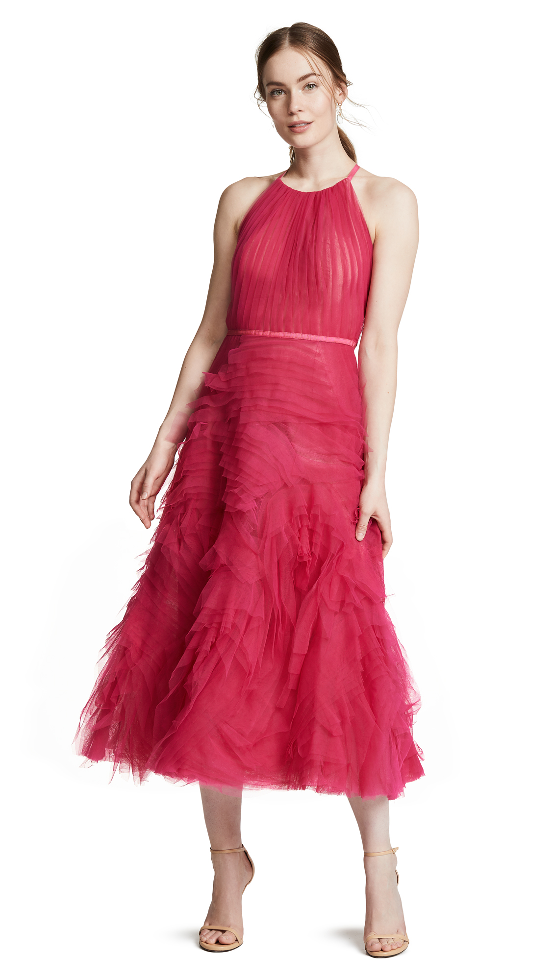 marchesa tea length gown