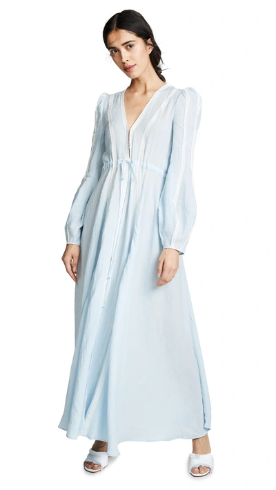 Shop A Mere Co Victoria Maxi Dress In Baby Blue