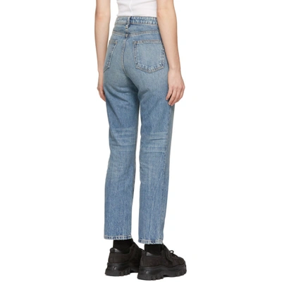 Shop Alexander Wang Indigo Cult Cropped Straight Jeans In 443 Ltindig