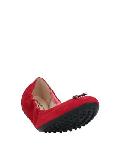 Shop Tod's Ballet Flats In Red
