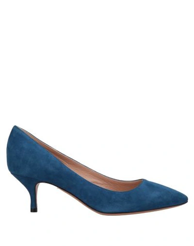 Shop Emporio Armani Pump In Slate Blue