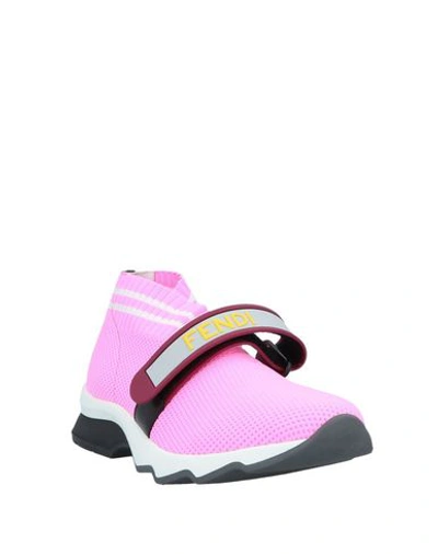 Shop Fendi Sneakers In Fuchsia