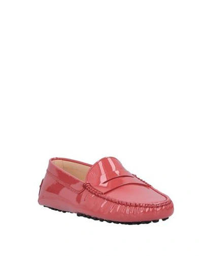 Shop Tod's Loafers In Coral