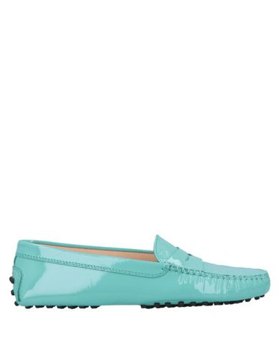 Shop Tod's Loafers In Turquoise