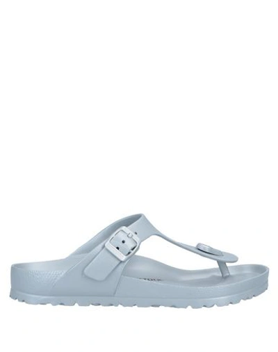 Shop Birkenstock Toe Strap Sandals In Grey