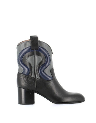 Shop Laurence Dacade Ankle Boots "tiago" In Black/blue