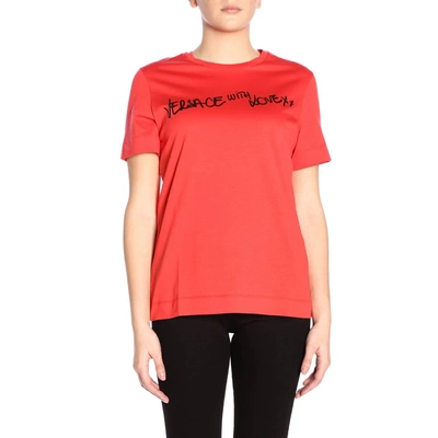 Shop Versace T-shirt T-shirt Women  In Red