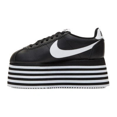 Shop Comme Des Garçons Comme Des Garcons Black Nike Edition Platform Cortez Sneakers In 1 Black