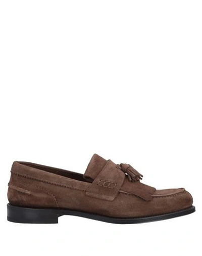 Shop Ortigni Loafers In Khaki