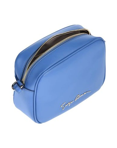 Shop Giorgio Armani Cross-body Bags In Pastel Blue