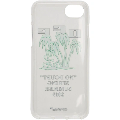 Shop Off-white Transparent And Green  Island Iphone 8 Case In Transp/gree