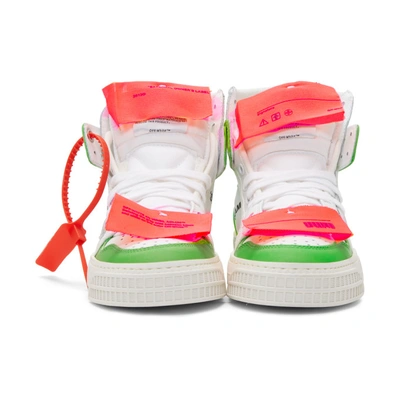 Shop Off-white White And Green 3.0 Off-court Sneakers In White/green