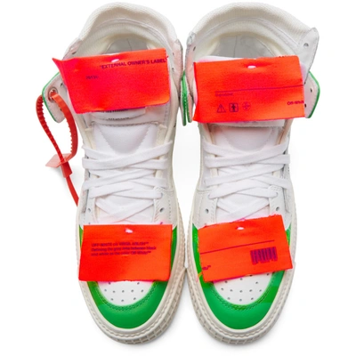 Shop Off-white White And Green 3.0 Off-court Sneakers In White/green