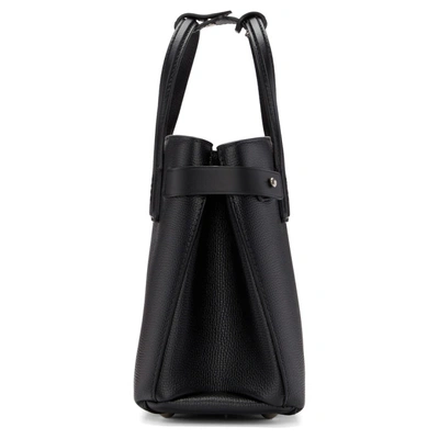 Shop Burberry Black Small Banner Tote
