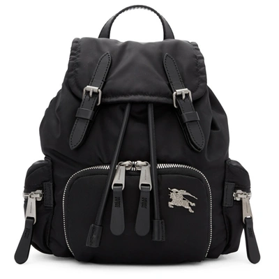 Shop Burberry Black Small Puffer Crossbody Backpack
