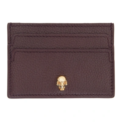 Shop Alexander Mcqueen Burgundy Card Holder In 6005 Burgun