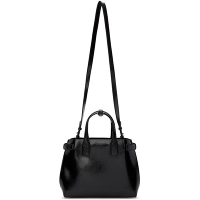 Shop Burberry Black Small Banner Tote