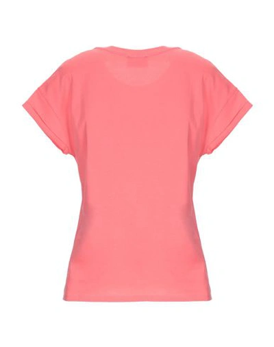 Shop Armani Jeans T-shirts In Coral