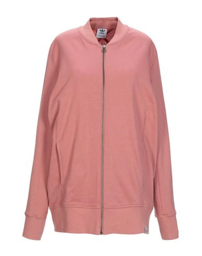 Shop Adidas Originals Sweatshirts In Pale Pink