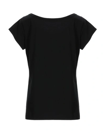 Shop Aspesi Woman T-shirt Black Size Xl Cotton, Elastane