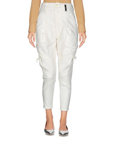 Shop High Cropped Pants In White