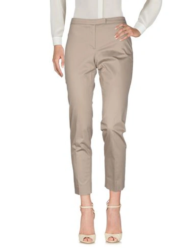 Shop Peserico Woman Pants Dove Grey Size 14 Cotton, Elastane