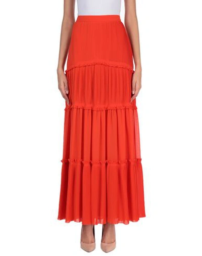 Shop Tory Burch Long Skirts In Coral