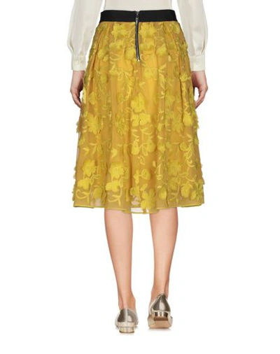 Shop Ainea Knee Length Skirt In Yellow