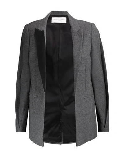 Shop Amanda Wakeley Sartorial Jacket In Grey