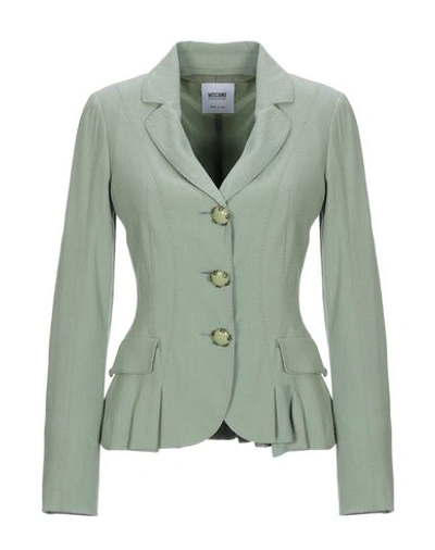 Shop Moschino Cheap And Chic Blazers In Light Green