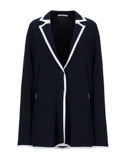 Shop Kangra Cashmere Blazers In Dark Blue