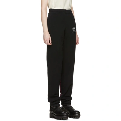 Shop Off-white Black Diag Stencil Lounge Pants