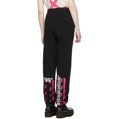 Shop Off-white Black Diag Stencil Lounge Pants