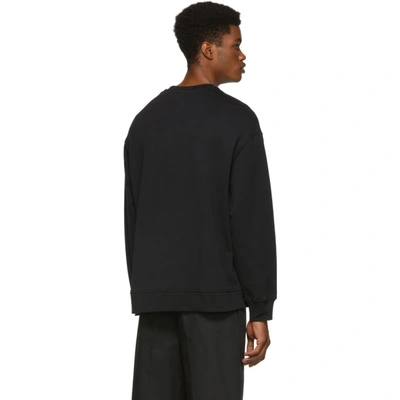 Shop Neil Barrett Black Firebolt Sweatshirt In 1004blkylw