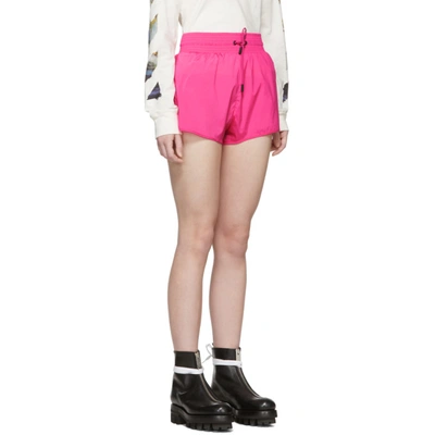 Shop Off-white Pink Sporty Shorts In Fuchsia