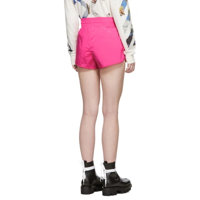 Shop Off-white Pink Sporty Shorts In Fuchsia