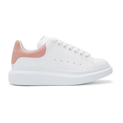 Shop Alexander Mcqueen White And Pink Oversized Sneakers In 9101 Whtcar