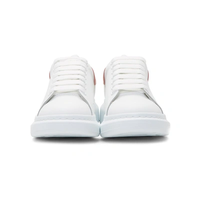 Shop Alexander Mcqueen White And Pink Oversized Sneakers In 9101 Whtcar