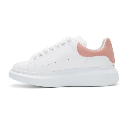 Shop Alexander Mcqueen White And Pink Oversized Sneakers In 9101 Whtcar