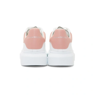 Shop Alexander Mcqueen White And Pink Oversized Sneakers In 9101 Whtcar