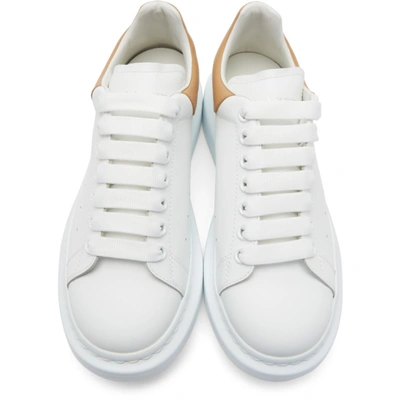 ALEXANDER MCQUEEN 白色 AND 驼色大廓形运动鞋