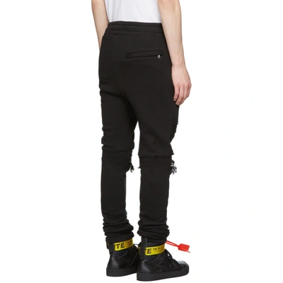 Shop Amiri Black Mx1 Moto Lounge Pants In Blk Black