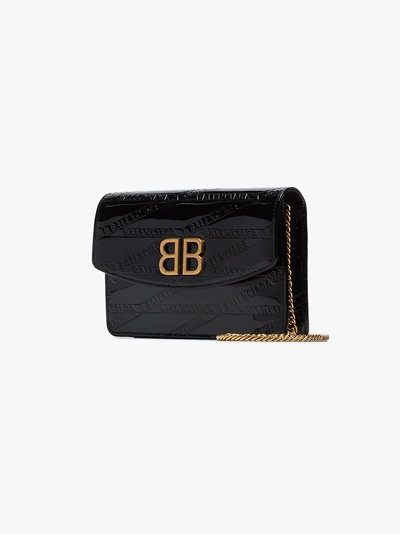 Balenciaga BB Patent Leather Top Handle Bag Green