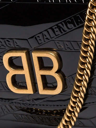 Shop Balenciaga Umhängetasche Aus Lackleder In Black