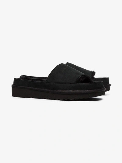 Shop Y/project Y / Project Black Sheepskin Slides