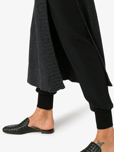 Shop Le Kasha Belize Knitted Asymmetric Cashmere Dress In Grey