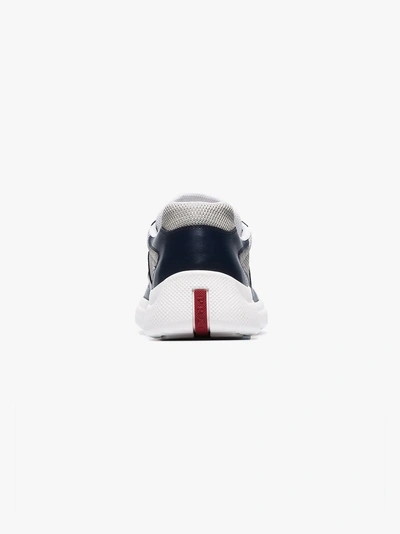 Shop Prada 'americas Cup' Sneakers In Blue