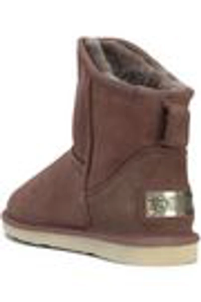Shop Australia Luxe Collective Shearling Ankle Boots In Mushroom
