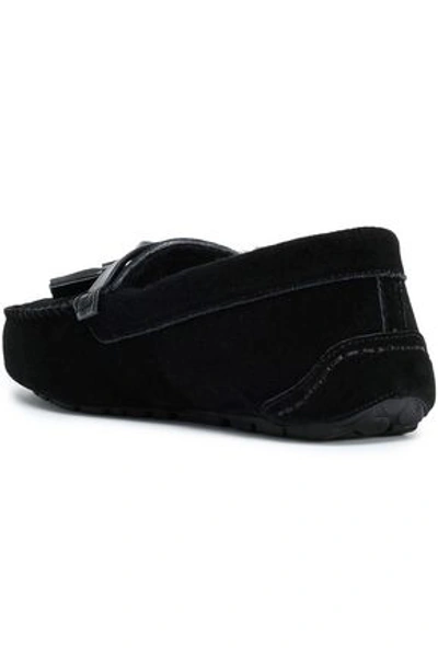 Shop Australia Luxe Collective Tasseled Shearling Loafers In Black