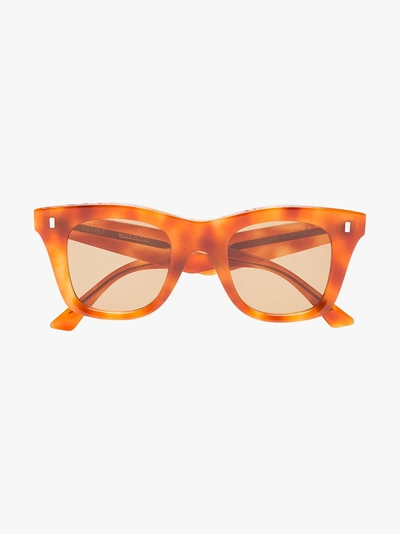 Shop Celine Eyewear Cat Eye Sunglasses In Yellow & Orange